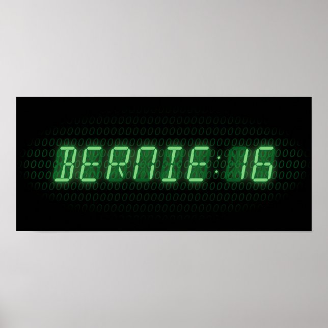 Bernie Sanders 2016 Clock Poster (Front)