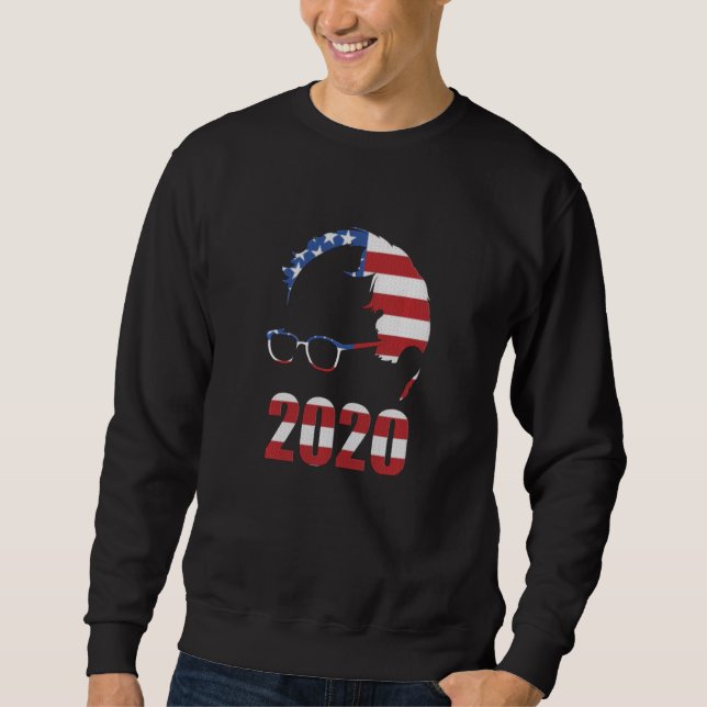 Bernie Sanders 2020 Bernie Hair And Glasses  Usa F Sweatshirt (Front)