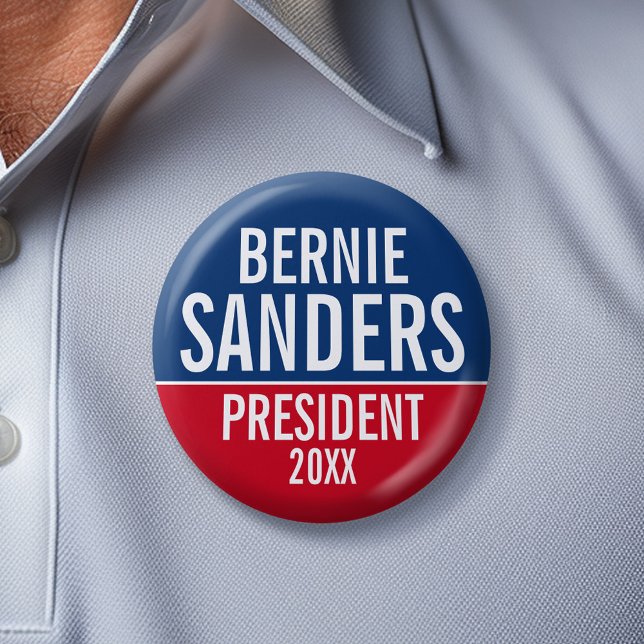 Bernie Sanders 2020 Campaign - can edit name/colou 6 Cm Round Badge (Bernie Sanders Button)