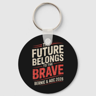 Bernie Sanders And Aoc 2028 For President Campaign Key Ring