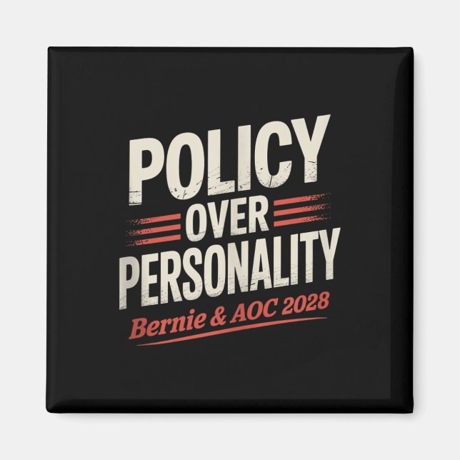 Bernie Sanders And Aoc 2028 For President Campaign Magnet (Front)