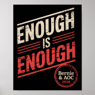 Bernie Sanders And Aoc 2028 For President Campaign Poster