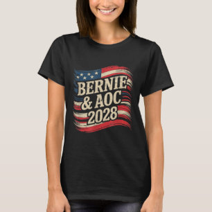 Bernie Sanders And Aoc 2028 For President Campaign T-Shirt
