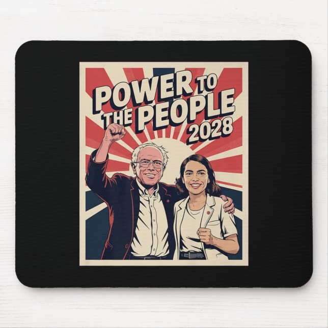 Bernie Sanders And Aoc 2028 Presidential Campaign  Mouse Pad (Front)