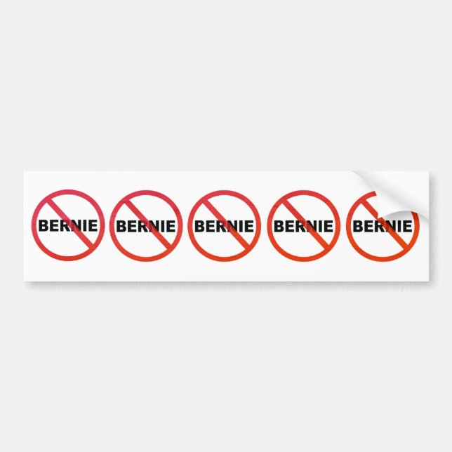 Bernie Sanders Anti 2020 Bumper Sticker (Front)