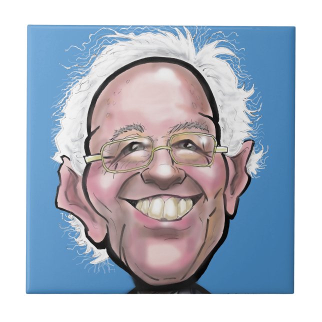 Bernie Sanders Caricature Ceramic Tile (Front)
