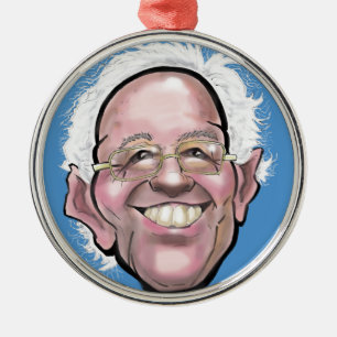Bernie Sanders Caricature Metal Tree Decoration