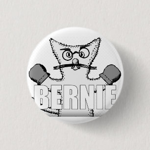 Bernie Sanders Cat with Mittens 3 Cm Round Badge