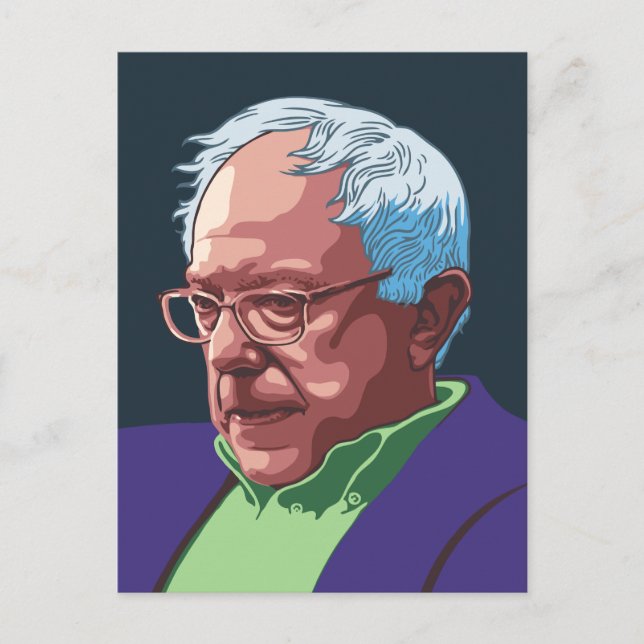 Bernie Sanders -col Postcard (Front)