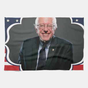 bernie sanders flag tea towel
