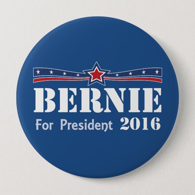 Bernie Sanders For President 2016 10 Cm Round Badge (Front)