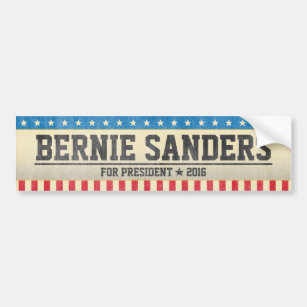 Bernie Sanders for President 2016 Vintage Design Bumper Sticker