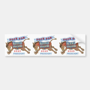 Bernie Sanders for President 2020 Democrat Donkey Bumper Sticker