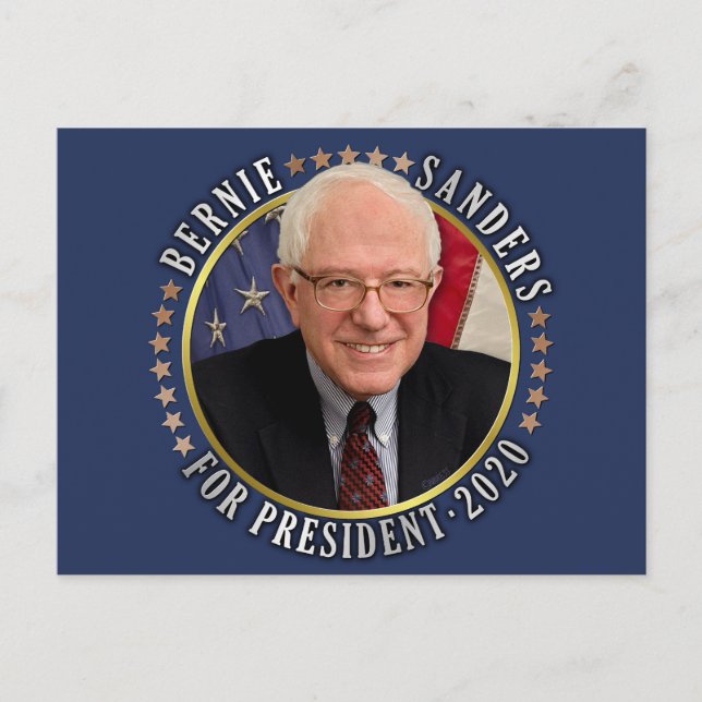 Bernie Sanders for President 2020 Democrat Photo Postcard (Front)