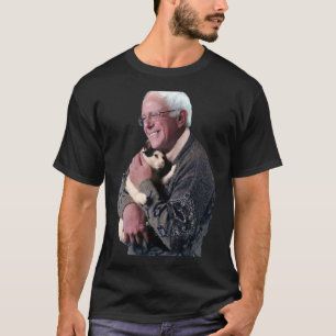 Bernie Sanders Hugging Cat Shirt Cute Animal Lover