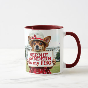 Bernie Sanders Is MY hero Cat  Resistance Movement Mug