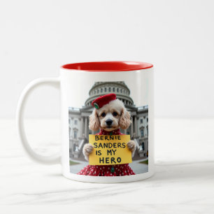Bernie Sanders Is My Hero Two-Tone Coffee Mug