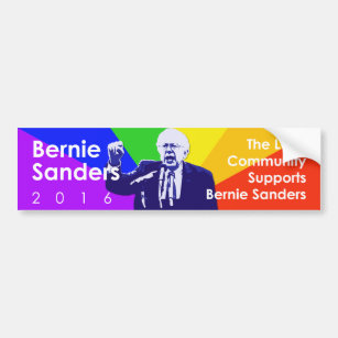 Bernie Sanders LGBT Support Bumper Sticker