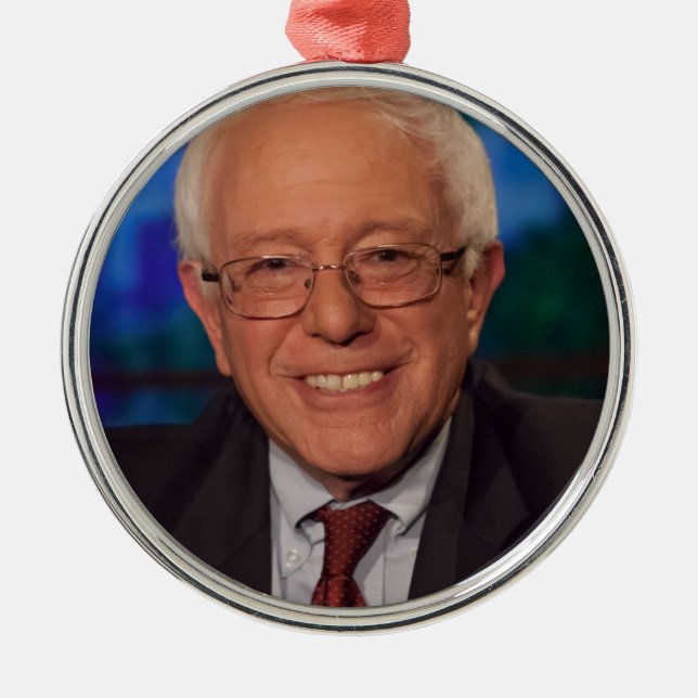 Bernie Sanders Metal Tree Decoration (Front)