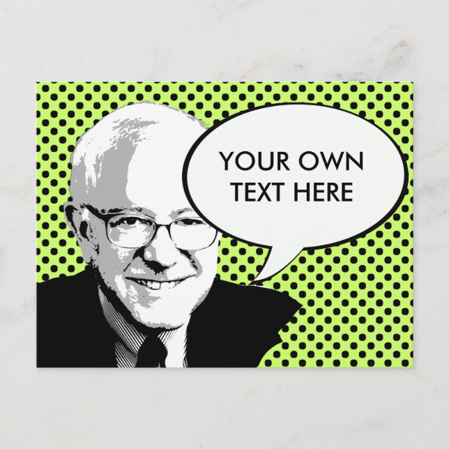 BERNIE SANDERS POP ART POSTCARD (Front)