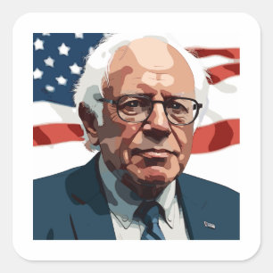 Bernie Sanders Portrait Square Sticker