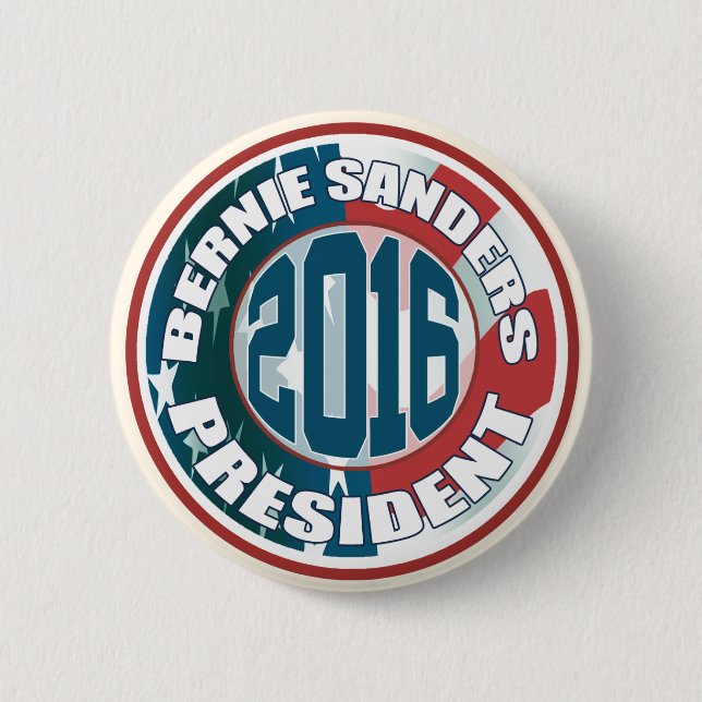 Bernie Sanders President 2016 6 Cm Round Badge (Front)