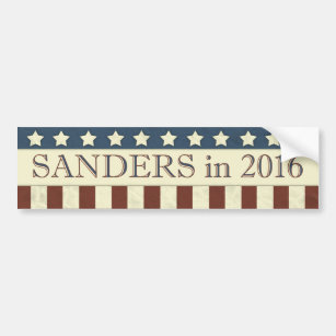 Bernie Sanders President 2016 Stars and Stripes Bumper Sticker