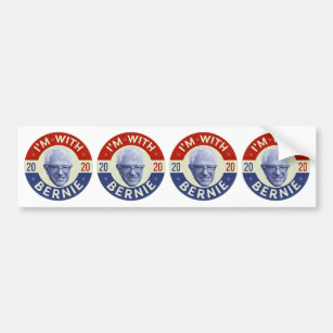 Bernie Sanders President 2020 Democrat Photo Retro Bumper Sticker