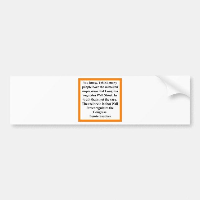 Bernie Sanders quote Bumper Sticker (Front)