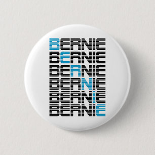 BERNIE sanders textStacks 6 Cm Round Badge