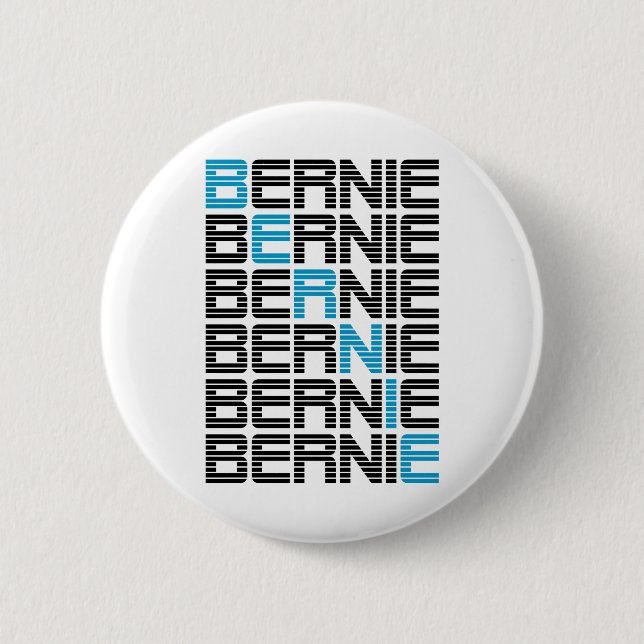 BERNIE sanders textStacks 6 Cm Round Badge (Front)