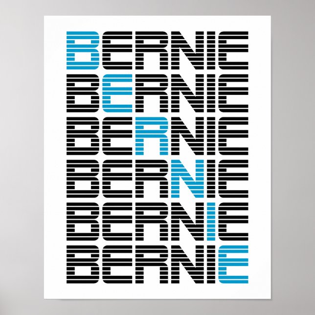 BERNIE sanders textStacks Poster (Front)