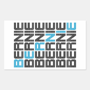 BERNIE sanders textStacks Rectangular Sticker