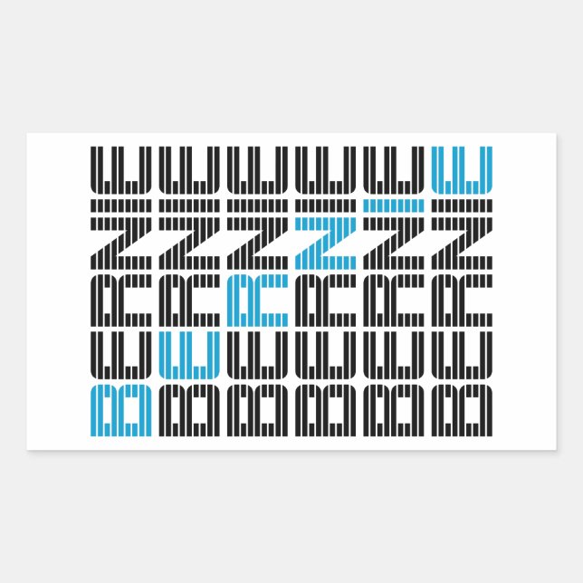 BERNIE sanders textStacks Rectangular Sticker (Front)