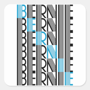 BERNIE sanders textual Square Sticker