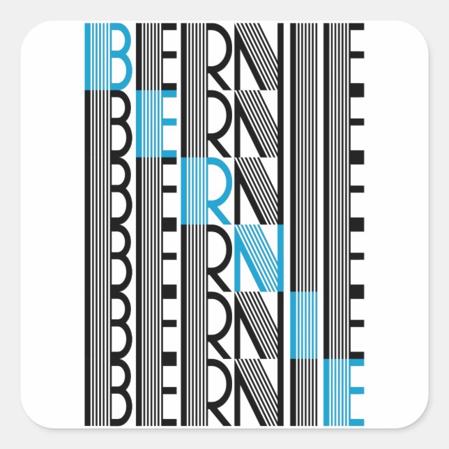 BERNIE sanders textual Square Sticker (Front)