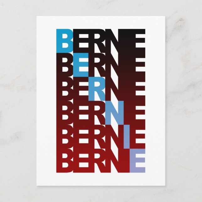 BERNIE sanders textualBern Postcard (Front)