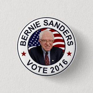 Bernie Sanders US Flag 3 Cm Round Badge