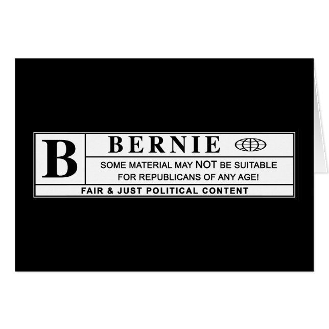 Bernie Sanders Warning Label (Front Horizontal)