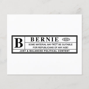 Bernie Sanders Warning Label