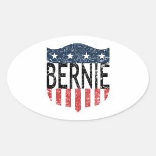 BERNIE stars and stripes Oval Sticker