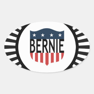 BERNIE stars and stripes Oval Sticker
