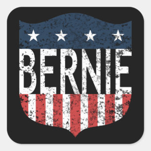 BERNIE stars and stripes Square Sticker
