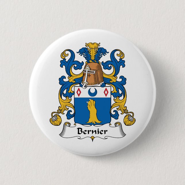 Bernier Family Crest 6 Cm Round Badge (Front)