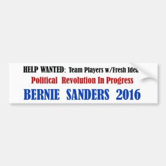 BernieSanders: Political Revolution on white Bumper Sticker