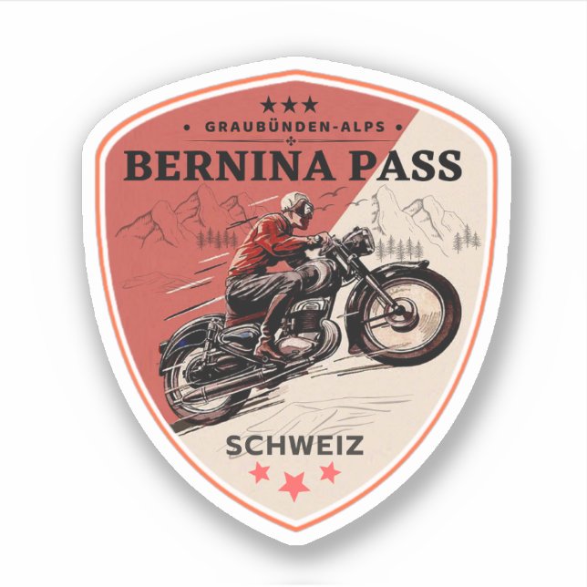 Bernina pass swiss–alps motorcycle tour (Front)