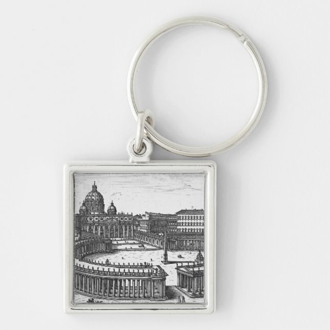 Bernini's original plan for St. Peter's Square Key Ring (Front)
