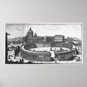 Bernini's original plan for St. Peter's Square Poster