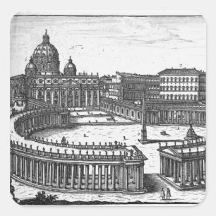 Bernini's original plan for St. Peter's Square Sticker