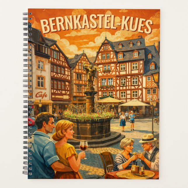 Bernkastel-Kues Germany Vintage Travel Art Planner (Front)